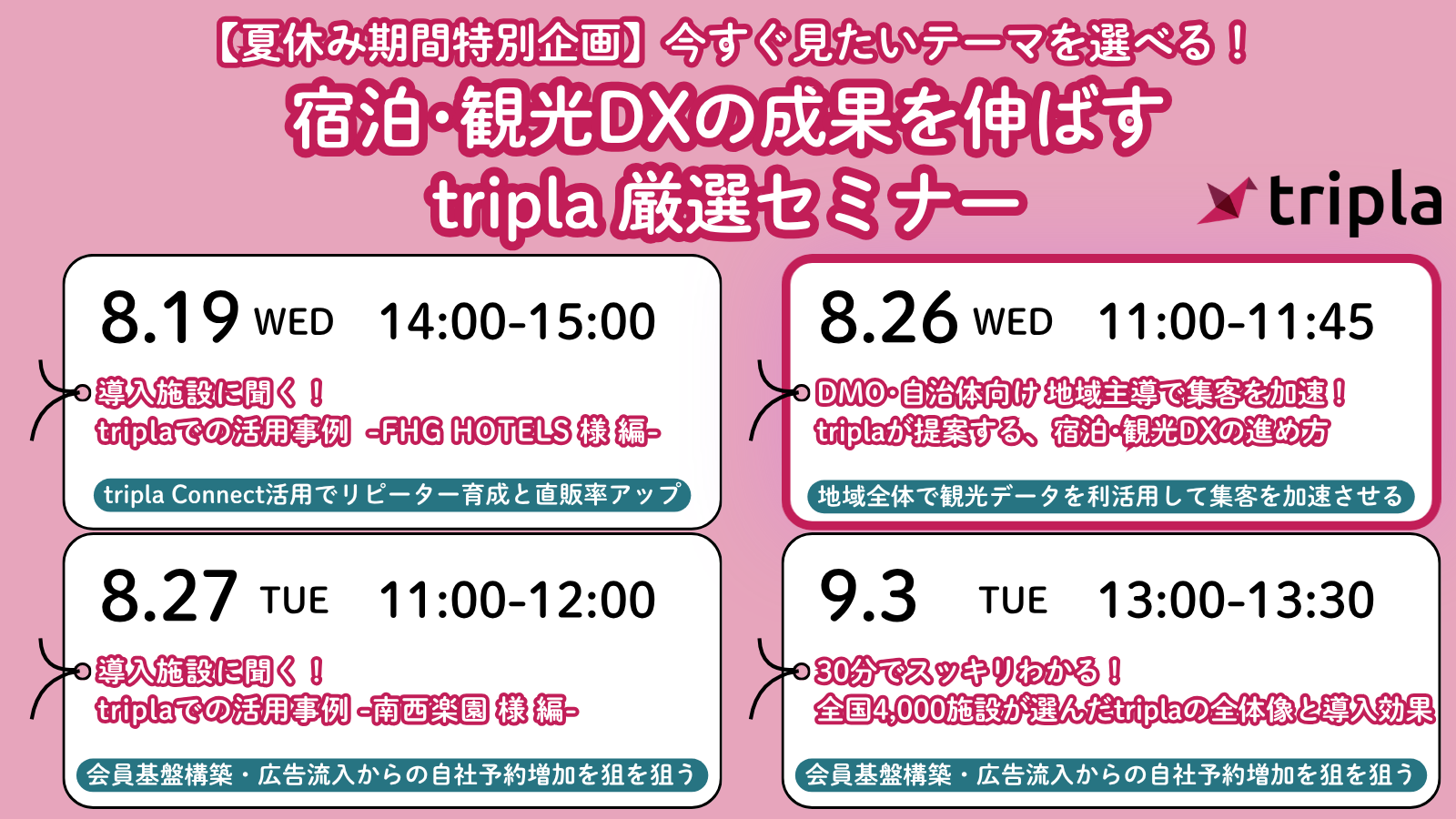 地域主導で集客を加速！triplaが提案する、宿泊・観光DXの進め方